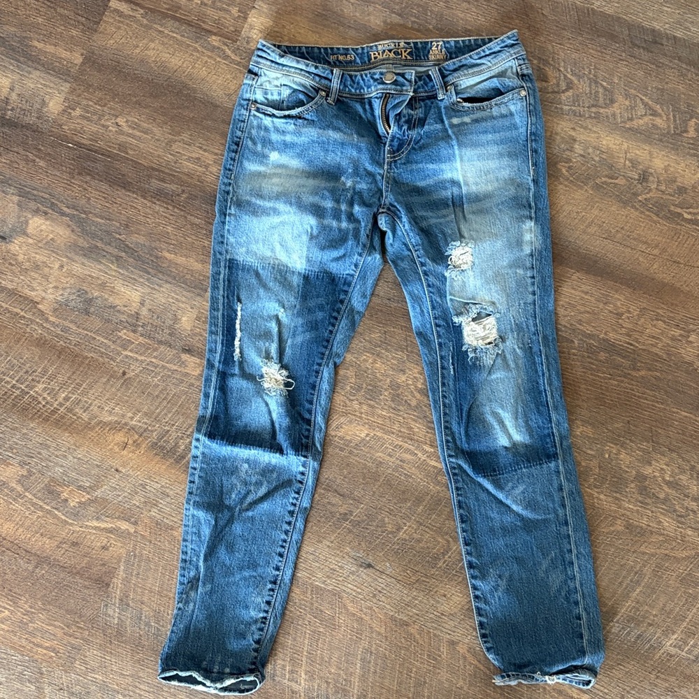 Buckle Blue Distressed Skinny Jeans